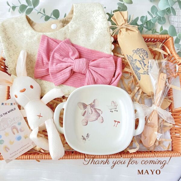 出産祝い 6点セット 名入れ 女の子 ギフトセット 食器 ぬいぐるみ 名入れ食器 名入れスプーン 名入れギフト ベビー