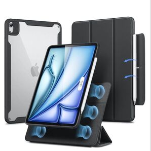 ESR iPad Air 11インチ ケース (M3/M2、2025/2024) Rebound 360シリーズ ブラック