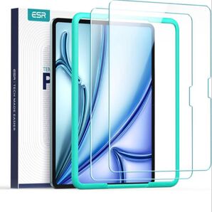 ESR 2枚入り iPad Air 11インチ フィルム M3/M2 (2025/2024 第7/6世代) 専用 ガイド枠付き