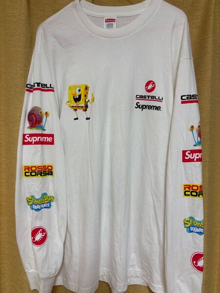 Supreme x SpongeBob Castelli Racing L/S Tee "White"
