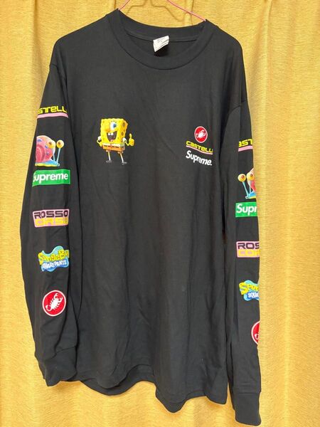 Supreme x SpongeBob Castelli Racing L/S Tee "Black" Lサイズ
