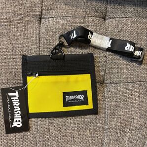 THRASHER カードホルダー ネックパスケース ネックストラップ イエロー コインケース 定期入れ カードケース