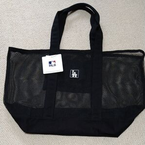 MLB ロサンゼル ドジャース メッシュトートバッグ ブラック 新品 未使用★お値引き不可