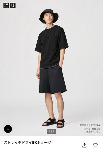 ストレッチドライexショーツ ショート パンツ ユニクロu UNIQLOu ブラック M
