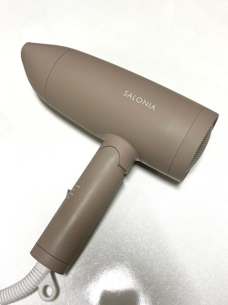 定価5,918円 SALONIA スピーディーイオンドライヤー ベージュ マイナスイオン 軽量 サロニア 大風量 美品