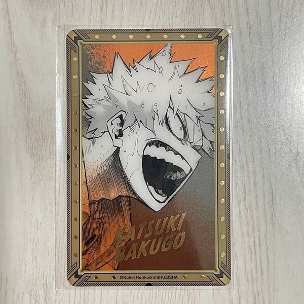 僕のヒーローアカデミア ヒロアカ 原画展 ヒロアカ点 箔押し クリアカード 爆豪勝己