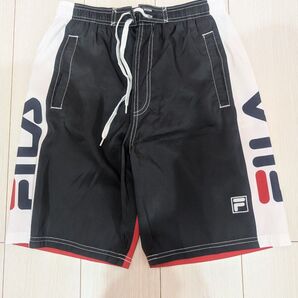【美品】FILA メンズ 水着 ブラック×レッド×ホワイト Mサイズ