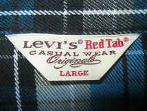 ★古着 Levi's Red Tab リーバイス レッドタブ フロントファスナー ジップ 厚手 ネルシャツ L チェック柄 リーバイ・ストラウス ジャパン★_画像9