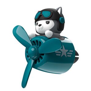 シベリアンハスキーパイロット車用芳香剤 アロマディフューザー 車載クリップ式 取り付け簡単 エアコン吹き出し口用 (芳香剤2枚