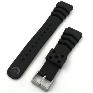 SE◎KO ダイバーロゴ入りシリコンストラップ 22㎜ BLACK