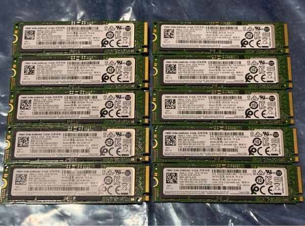 10個セット SAMSUNG PM981 NVMe 512GB M.2 中古動作品