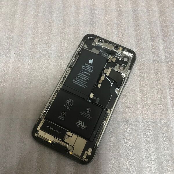 ★Apple純正★iPhoneX★バックパネル★ハウジング★インカメラ バッテリー付★ジャンク★スペースグレー★