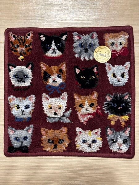 FEILER フェイラー ハンカチ ラブラリープリティーキャッツ エンジ 廃盤品