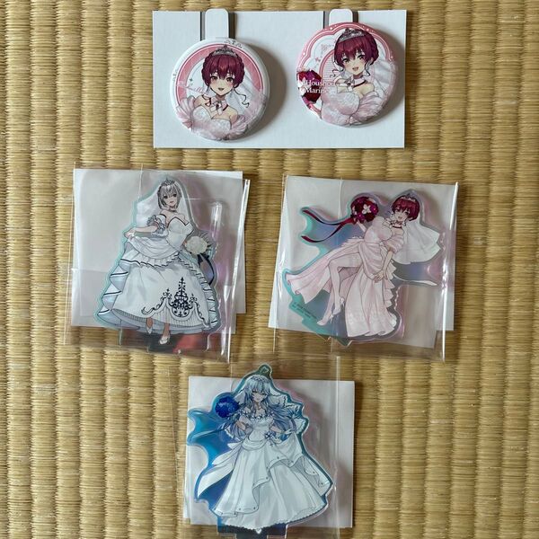 ホロライブ 一番くじ ランダムアクリルスタンド 宝鐘マリン 白銀ノエル 雪花ラミィ ランダム缶バッジ 宝鐘マリン