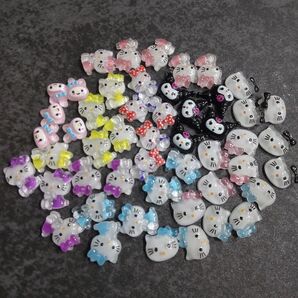 ネイルパーツ プラパーツ キャラクター デコパーツ ハンドメイド y2k レジン 平成女児 サンリオ 50個