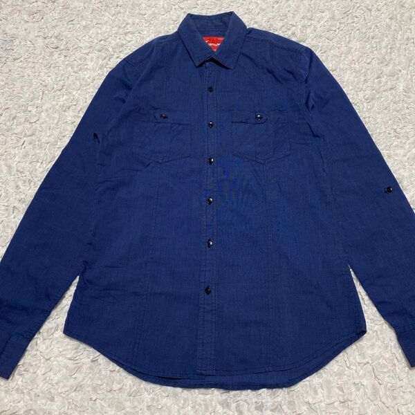 TOPMAN コットン シャツ イギリス 無地 長袖