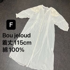 Bou jeloud シアー シャツワンピース