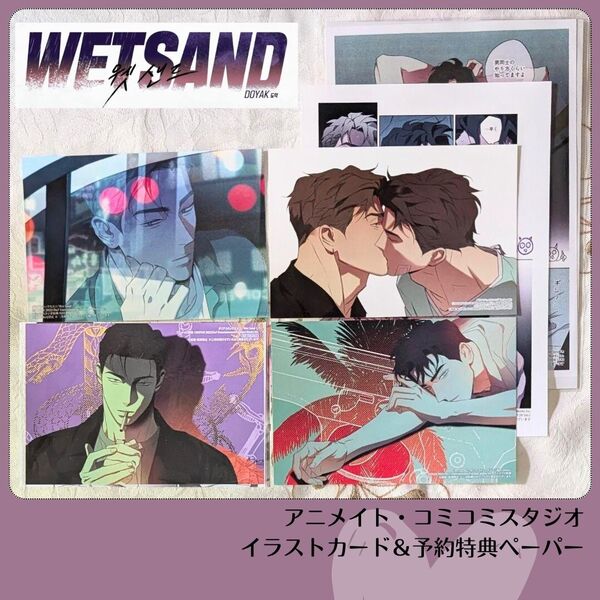 イラストカード 予約特典ペーパー Wet Sand 1 2 DOYAK 韓国BL コミコミスタジオ アニメイト ウェットサンド