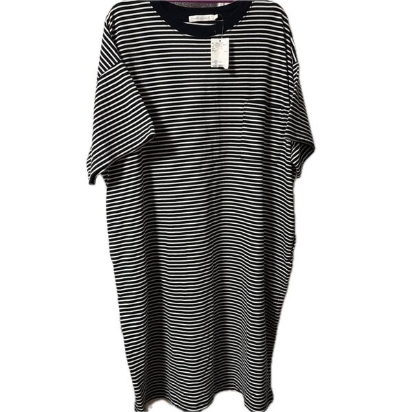 アメリカンホリック ボーダー 半袖 ひざ丈 Tシャツ ワンピース L