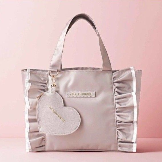 【値下げしました】sweet 6月号付録 / JILL by JILLSTUART ハート形チャームつきフリルトートバッグ