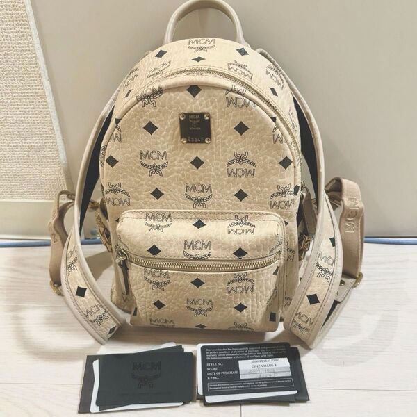 MCM リュック バックパック ベージュ miniサイズ ミニ