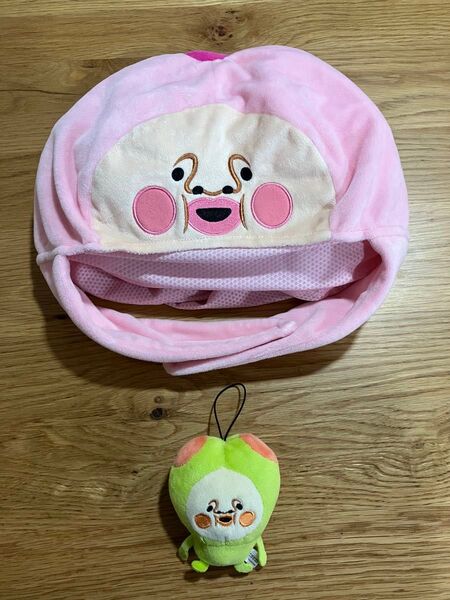 SKジャパン こびとづかん カクレモモジリ・なりきり帽子 & スモモノウチ・デフォルメマスコット 2個セット