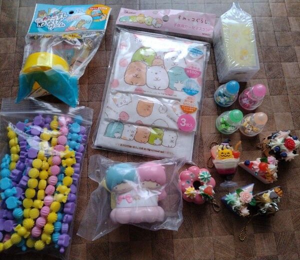 女の子 おもちゃ 大量 まとめ売り まとめて キキララ スタンプ ハッピーセット スライム 消しゴム キーホルダー マスコット