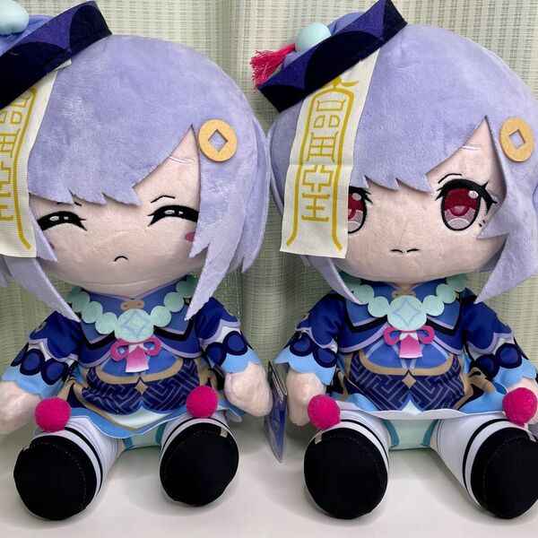 ※超激レア原神 BIG ぬいぐるみ 七七 キョンシー ナナ ノーマル ニッコリ 2種セット 約33㎝