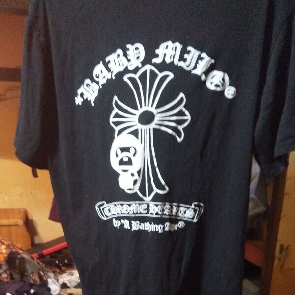 A BATHING APE × CHROME HEARTS コラボTシャツ 黒