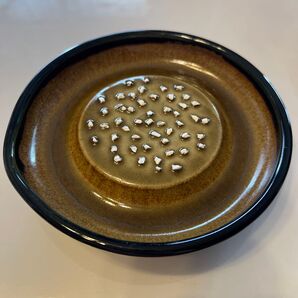 元重製陶所 大粒セラミックおろし皿(シリコン付) 15cm BOLA502 未使用