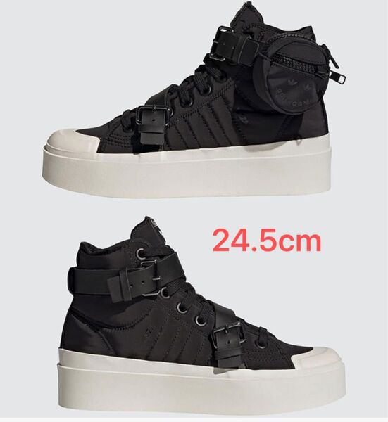 adidas アディダス NIZZA BONEGA MID W ニッツァ ボネガ ミッド 24.5cm スニーカー 靴 厚底