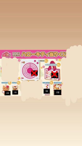 サンリオ ハローキティ当たりくじ 日焼けキティ