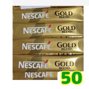 ネスカフェゴールドブレンドインスタントスティックコーヒー50本、箱無し値下げ不可ゆうパケットポスト 賞味期限2026.4以降