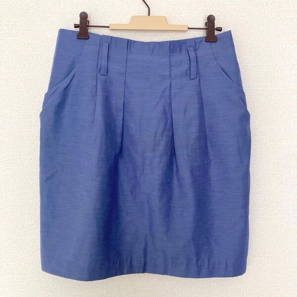 【美品】PROPORTION BODY DRESSING/プロポーションボディドレッシング 膝丈タイトスカート3 ブルー系