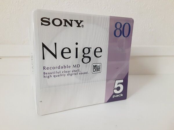 【送料無料】新品未開封 SONY Neige MD ミニディスク 80分 5枚pack + 4枚付きセット