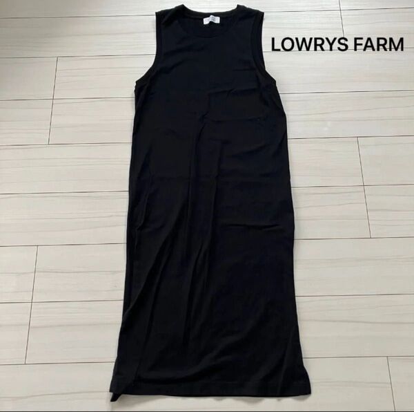 LOWRYS FARM ローリーズファーム ブラック ノースリーブ ロング ワンピース Mサイズ