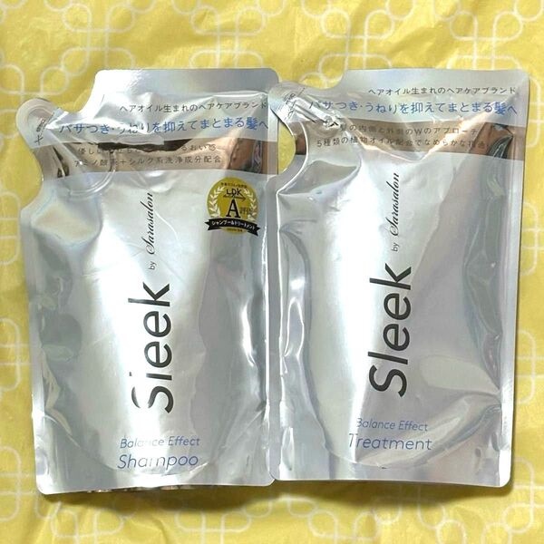 Sleek by sarasalon スリークバイサラサロン バランスエフェクト シャンプー&トリートメント 詰め替え 計2袋