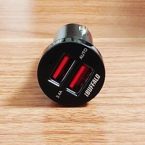 バッファロー BUFFALO シガーソケット USB急速充電器 カーチャージャー USB 2ポート 車載 充電器 携帯 車