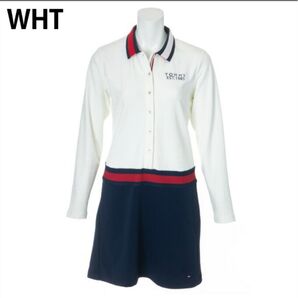 TOMMY HILFIGER 長袖シャツワンピース ホワイト