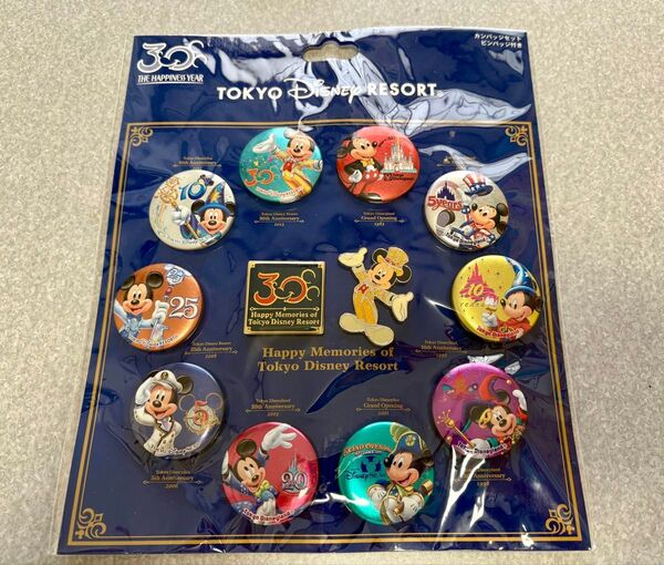 TDL 東京ディズニーランド 30周年 缶バッジ セット 未開封品