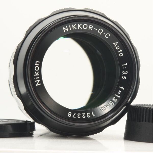 整備品 NIKON NIKKOR Q-C Auto 135mm f3.5 非Ai 中望遠レンズ オールドレンズ MF