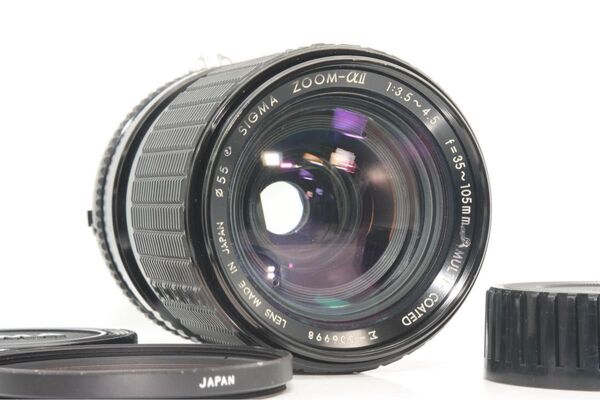 整備品 SIGMA ZOOM-αⅡ 35-105mm F3.5-4.5 Ai MF Fマウント ズームレンズ オールドレンズ