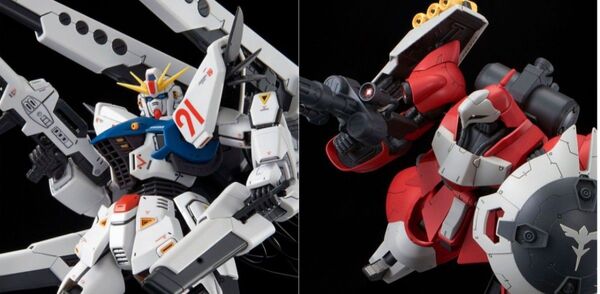 MG ガンダムF91 Ver.2.0 バックキャノン装着型&ツインヴェスバー装着型+RE/100 ヤクト・ドーガ(クェス・エア機)