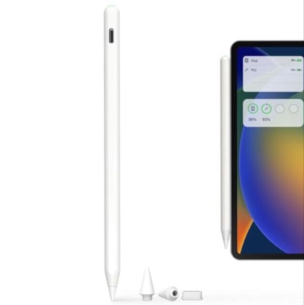 タッチペン iPad用ペン 最新改良ペン先高精度 アップルペンシル USB-C急速充電 スタイラスペン 高精度 高感度