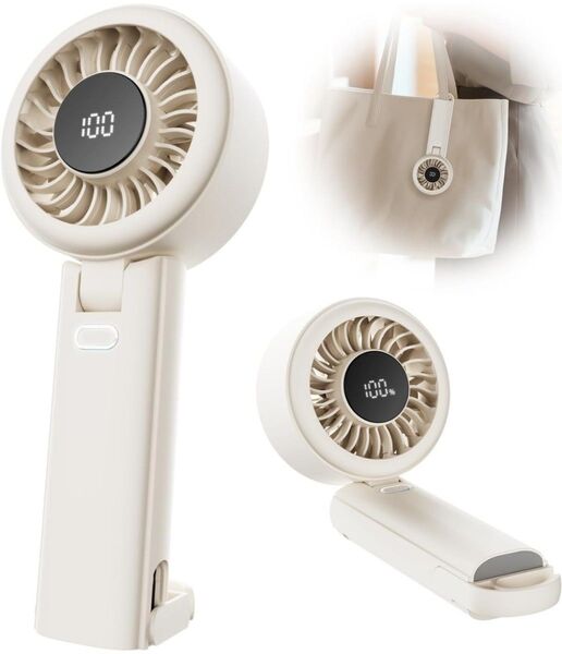ハンディファン 携帯扇風機 手持ち扇風機 Type-C充電式 強力送風 静音 USB