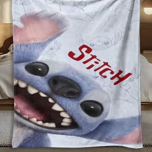 新品未使用 ふわふわブランケット スティッチ 実写版 ディズニー