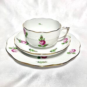 【美品】ヘレンド プティットローズ トリオ