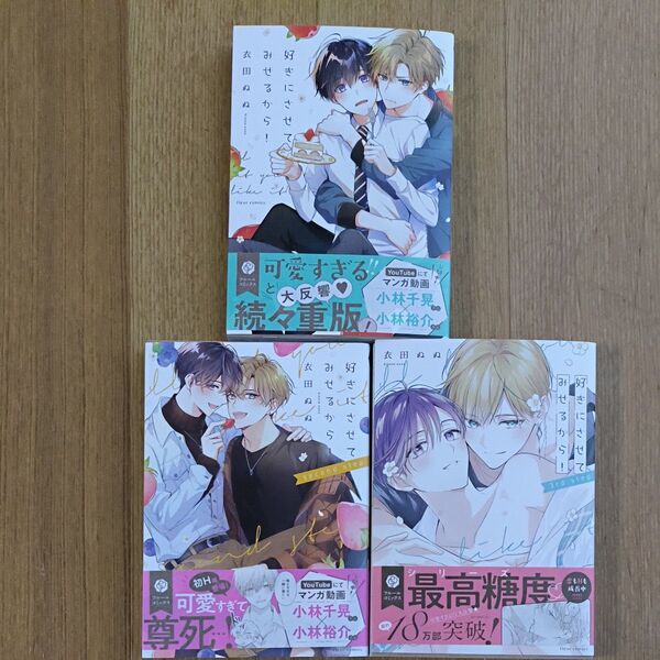 BLコミック 好きにさせてみせるから! 3rd step/衣田ぬぬ 3冊セット