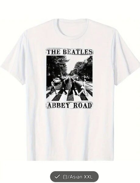 THE BEATLES Abbey Road Tシャツ Asian XXL ホワイトコットン100%