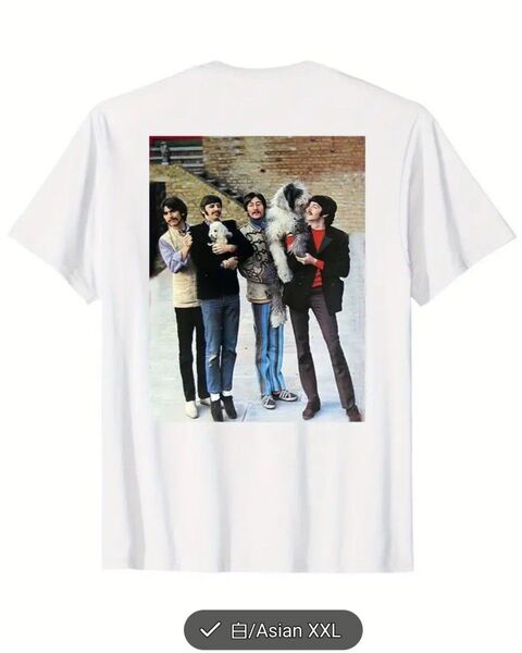ビートルズ バンドTシャツ ホワイト XXL コットン100%